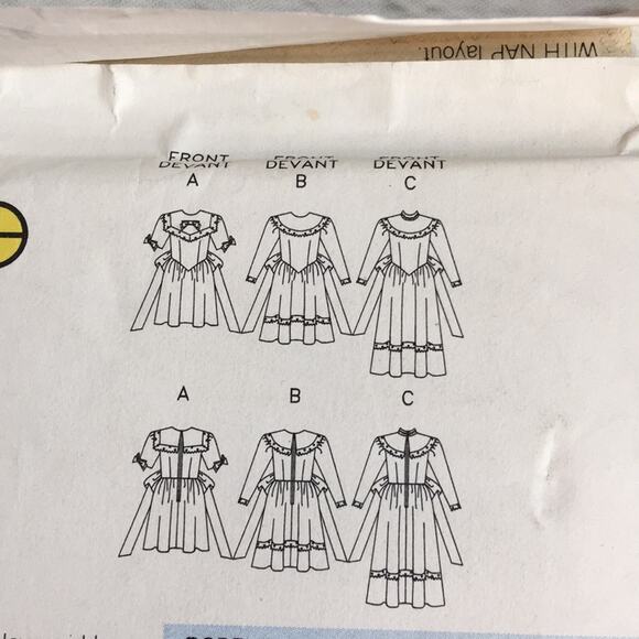 Vintage‎ 1989 Butterick Sewing Pattern 3261 Girl's Dresses Size 5-6-6X - Picture 9 of 12